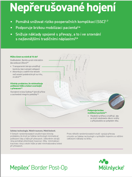 Mepilex Border Post-Op, produktový list á 50ks (CZ)