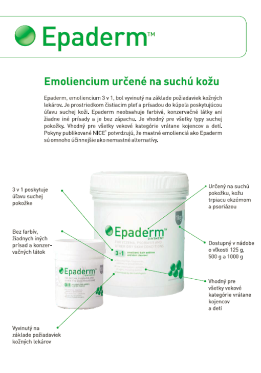 Epaderm Ointment, produktový list (CZ)