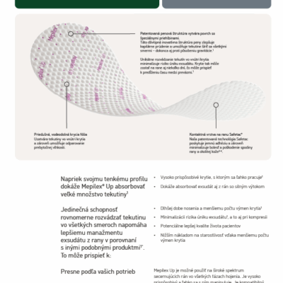 Mepilex Up, produktový list á 50ks (SK)